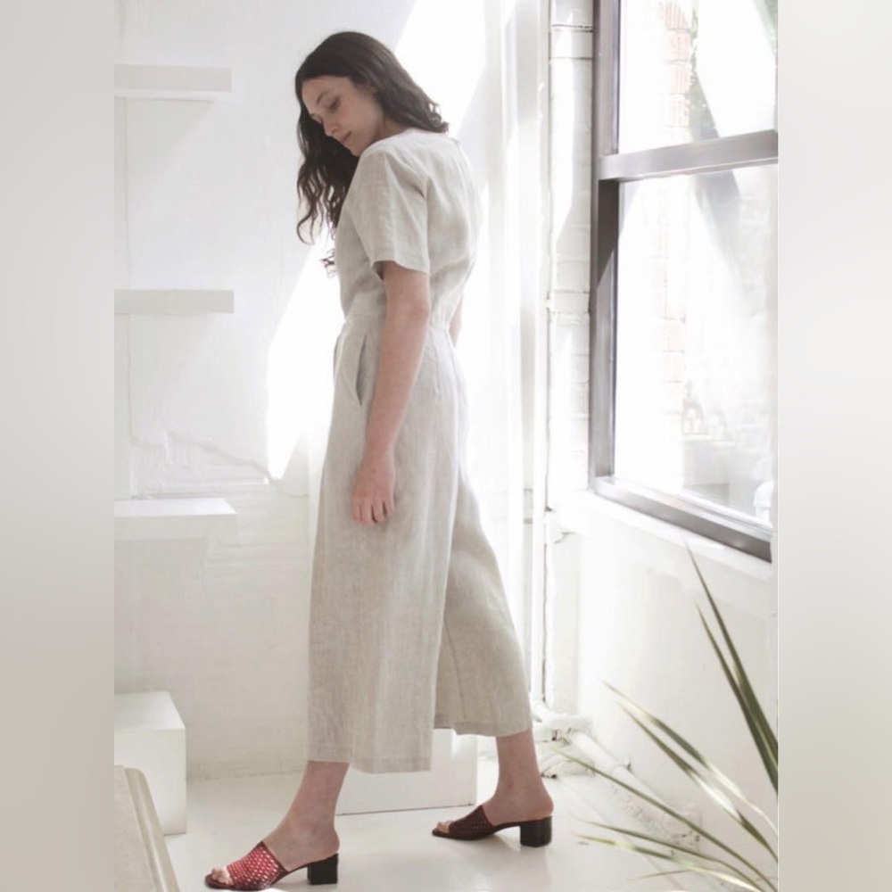 Shaina Mote Verana Jumpsuit 100% Linen 2 Euc Natural — image 6 of 8